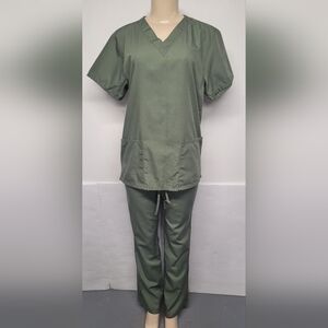 Vital Threads Green Scrub Set S Nurse Medical Healthcare